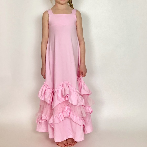 Jennifer + June Pink Tulle Ruffle Dress. - Picture 3 of 4